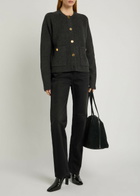 Toteme Wool-blend Cardigan Charcoal