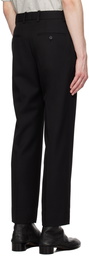 Solid Homme Black Slit Trousers