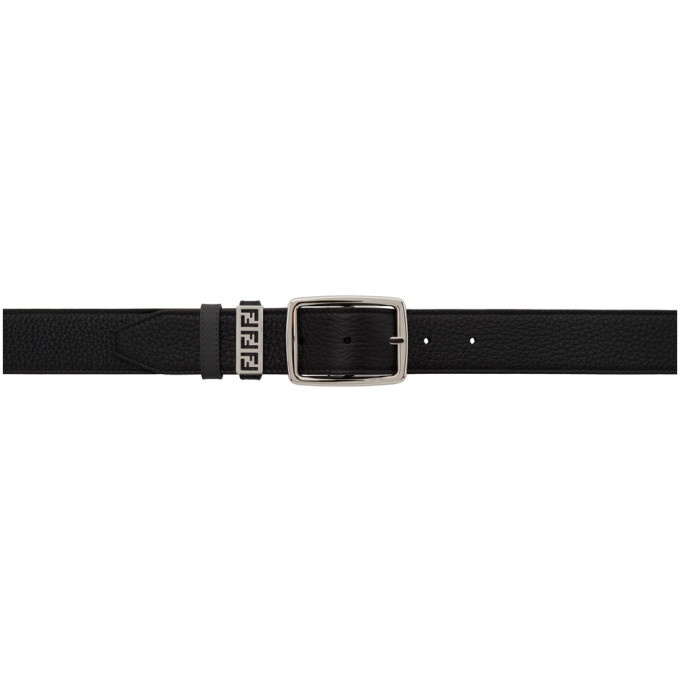 Photo: Fendi Reversible Black Leather Belt