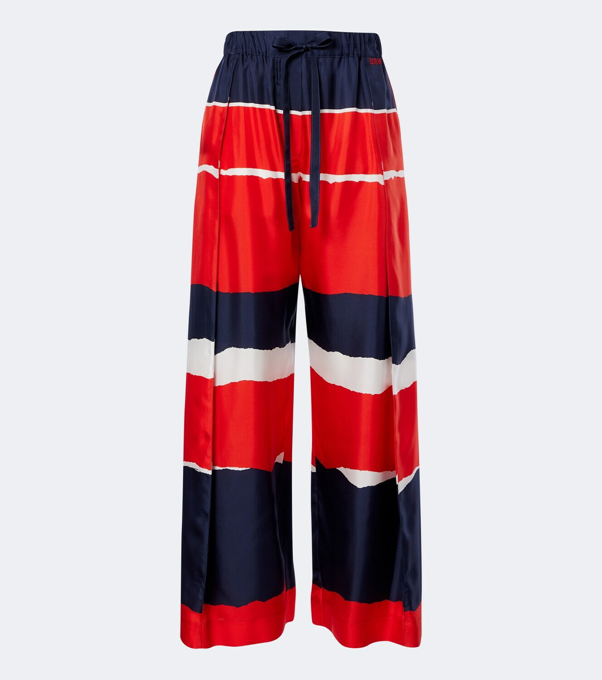 Loewe Printed silk twill wide-leg pants