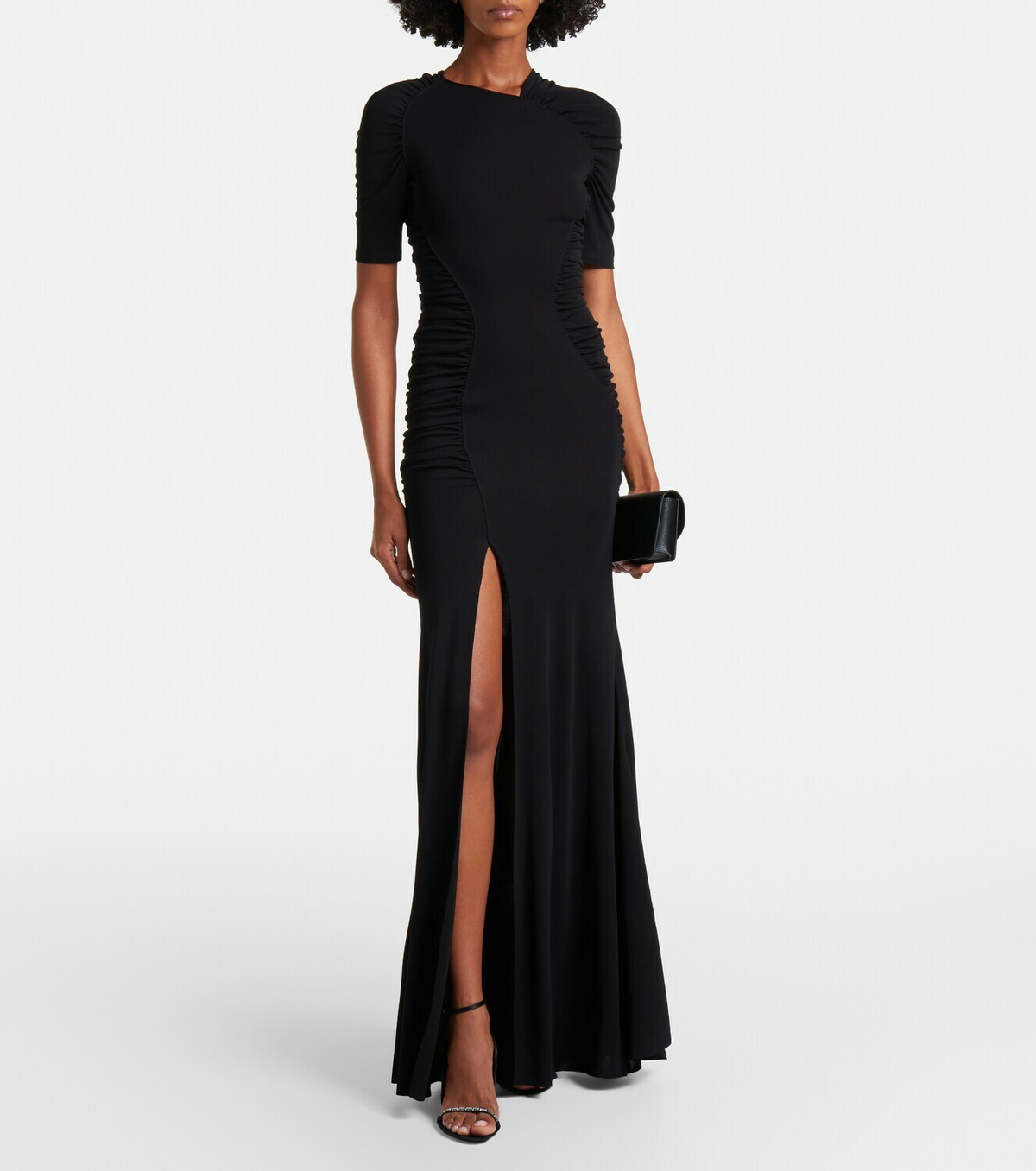 Victoria Beckham Ruched crêpe jersey maxi dress