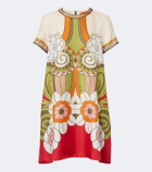 La DoubleJ Mini Swing printed silk minidress
