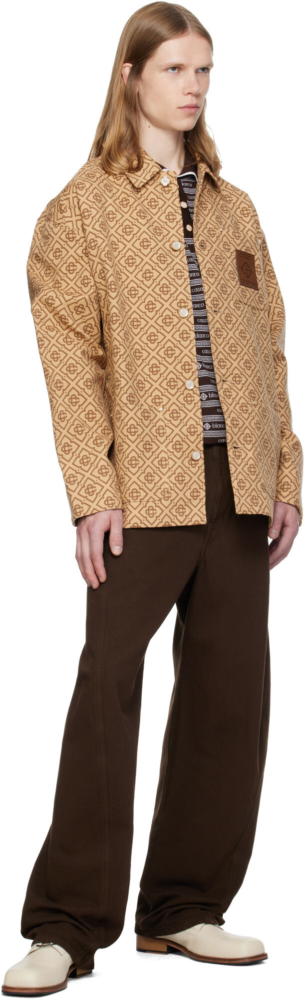 Casablanca Beige Monogram Workwear Jacket