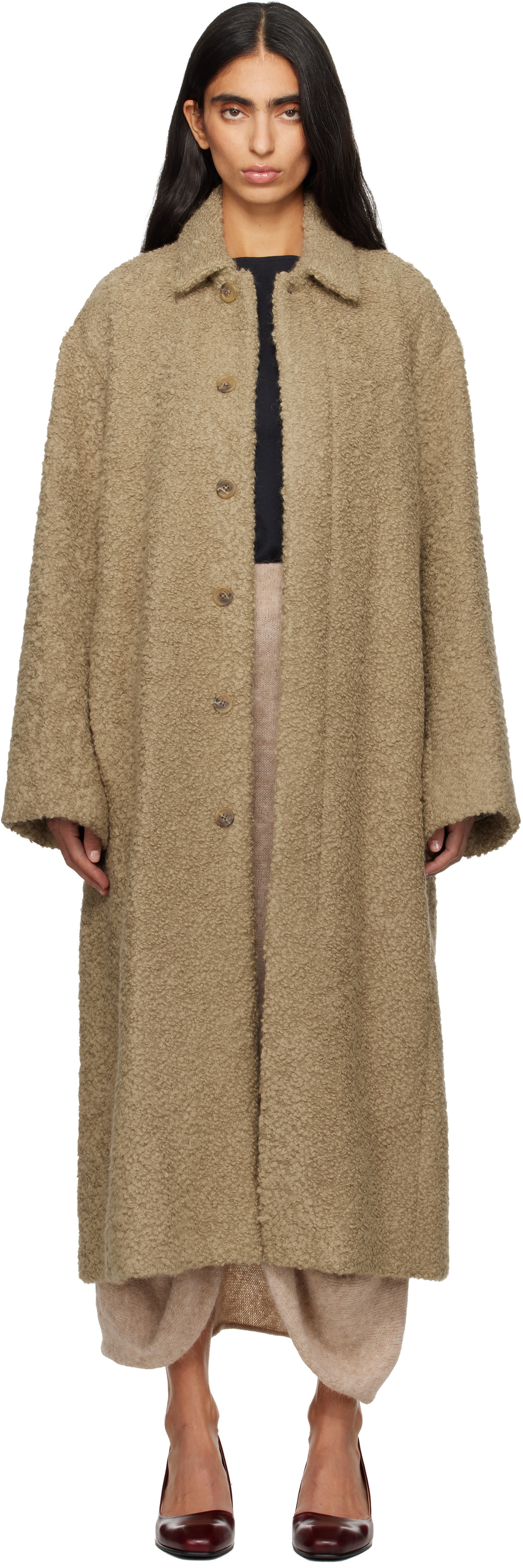 Lauren Manoogian Black Taper Coat Lauren Manoogian