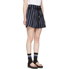 3.1 Phillip Lim Blue Striped Jacquard Shorts