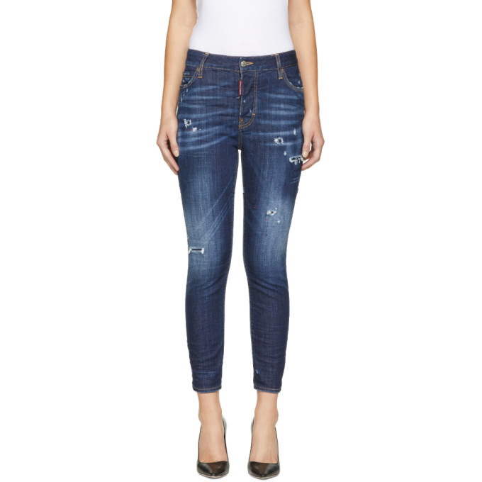 Photo: Dsquared2 Indigo Sprinkle Wash London Jeans