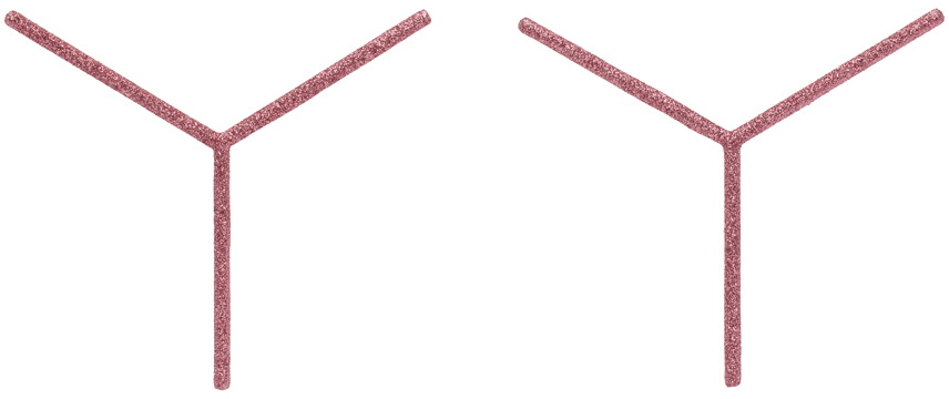 Y/Project Pink Maxi Y Earrings