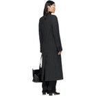 Maison Margiela Black & Gray Double Breasted Coat
