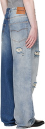 VETEMENTS Blue Degrade Effect Jeans