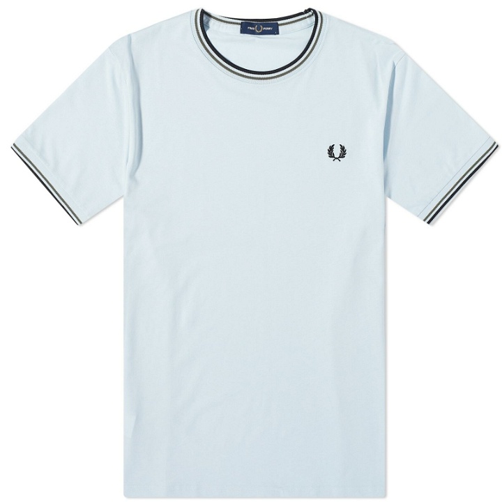 Photo: Fred Perry Men's Twin Tipped T-Shirt in Light Ice