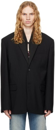 Y/Project Black Draped Lapel Blazer