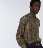Gucci - Geometric Interlocking G print silk shirt