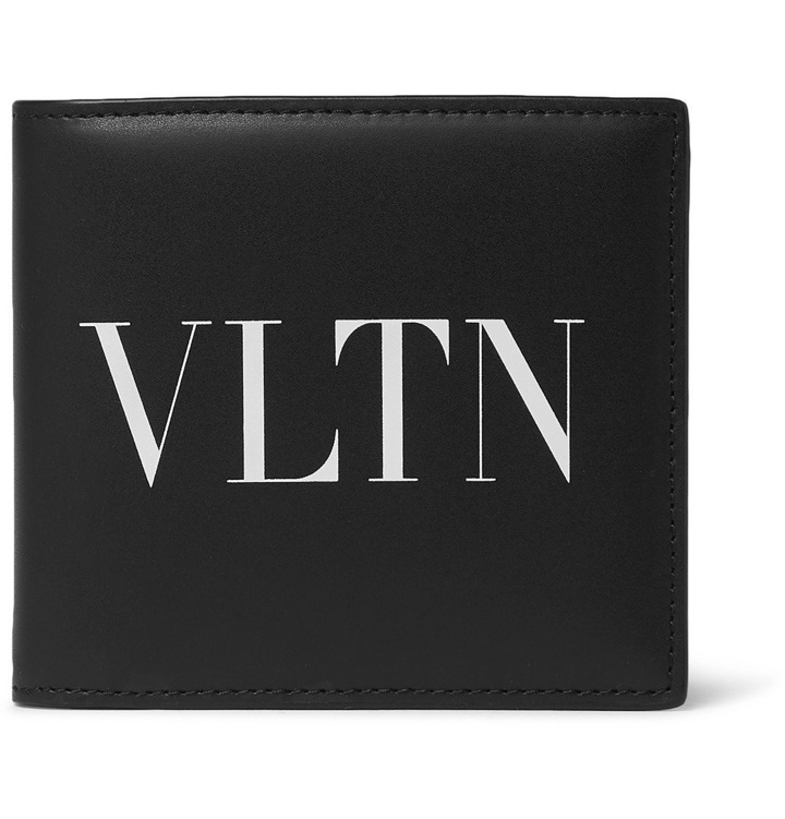 Photo: Valentino - Valentino Garavani Logo-Print Leather Billfold Wallet - Black
