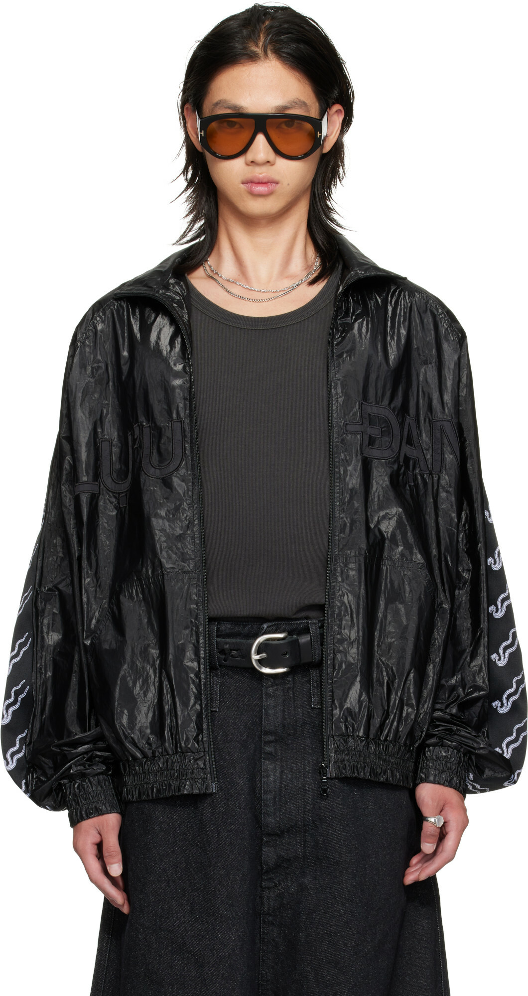 LU'U DAN Black LD Windbreaker Jacket