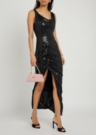Vivienne Westwood Liz Side Panther Sequin-embellished Midi Dress Black