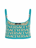 VERSACE - Logo Jacquard Knit Crop Top