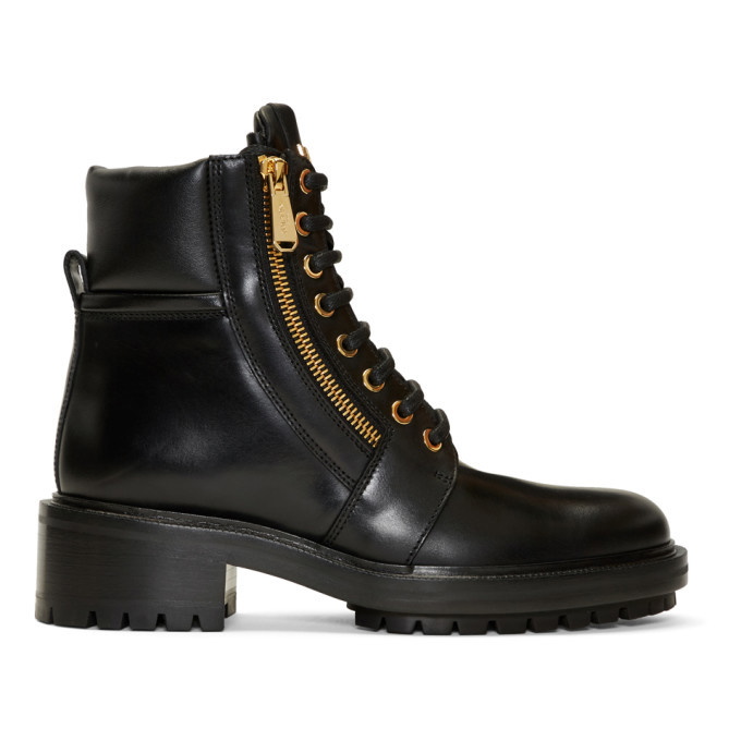 Black Army Ranger Zip Boots Balmain