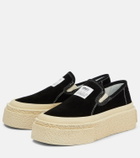 MM6 Maison Margiela - Suede platform slip-on sneakers