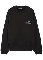 Cole Buxton International Logo-embroidery Cotton Sweatshirt Black