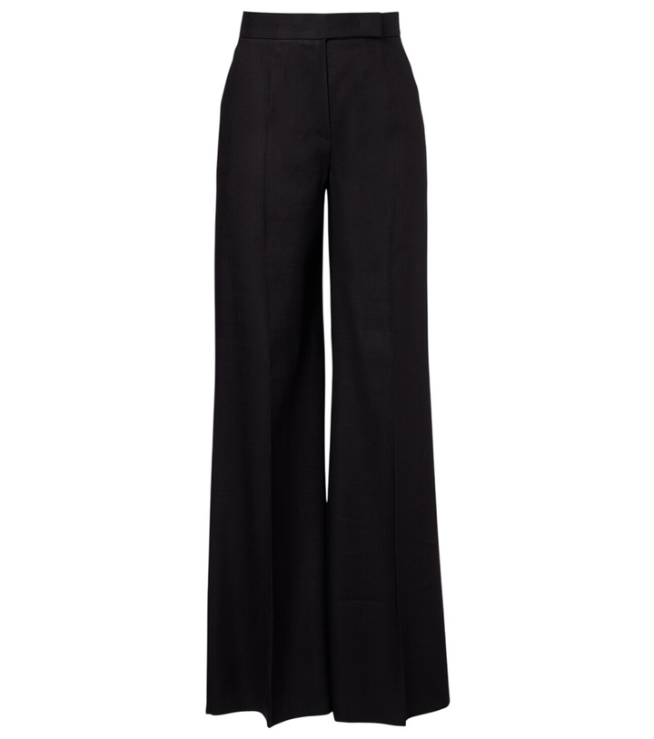 Photo: Max Mara Linen and silk twill wide-leg pants