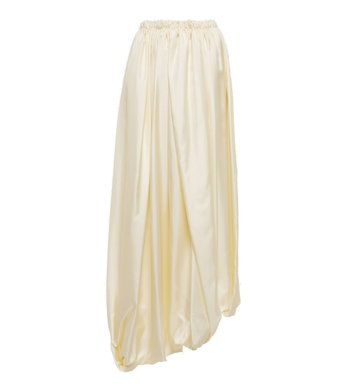 Red Silk Balloon Skirt