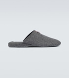 Thom Browne - 4-Bar flannel slippers