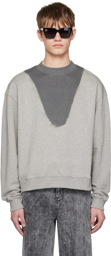 Photo: LGN Louis Gabriel Nouchi Gray Sweat Print Sweatshirt