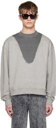 LGN Louis Gabriel Nouchi Gray Sweat Print Sweatshirt