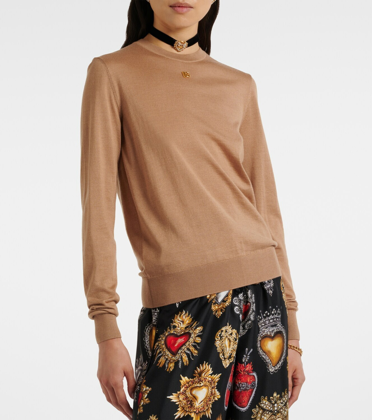 Dolce&Gabbana DG cashmere and silk sweater
