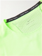 Nike Running - Rise 365 Logo-Print Dri-FIT Ripstop T-Shirt - Yellow