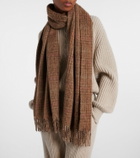 Loro Piana Checked silk and alpaca-blend scarf