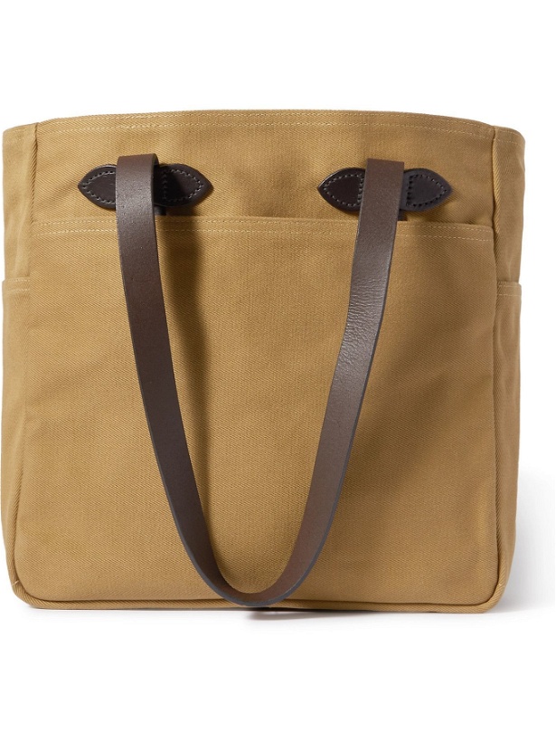 Photo: FILSON - Leather Trimmed Cotton-Twill Tote