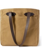 FILSON - Leather Trimmed Cotton-Twill Tote