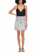 Alberta Ferretti Womens Denim skirt in Grey