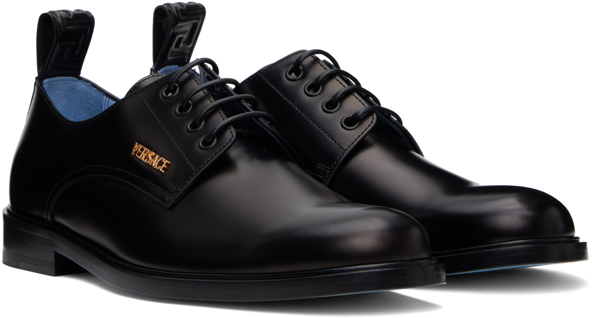 Versace Black Laced Up Calf Leather Derbys Versace versace-black-laced-up-calf-leather-derbys-versace