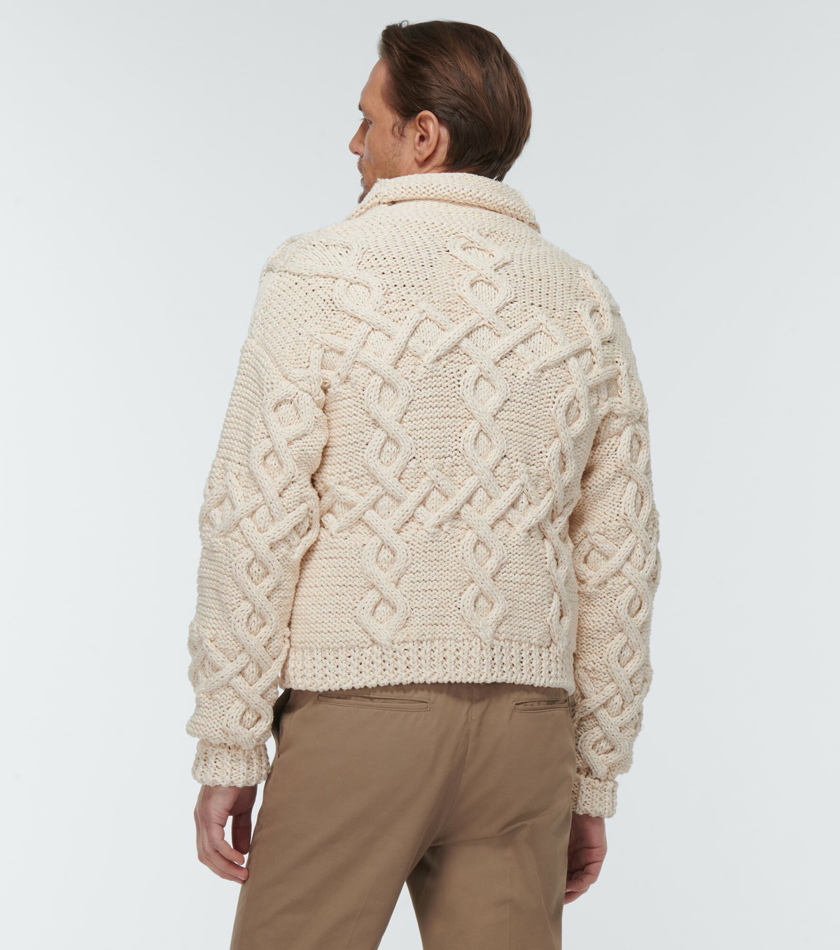 Visvim - Cable-knit cotton and linen cardigan Visvim