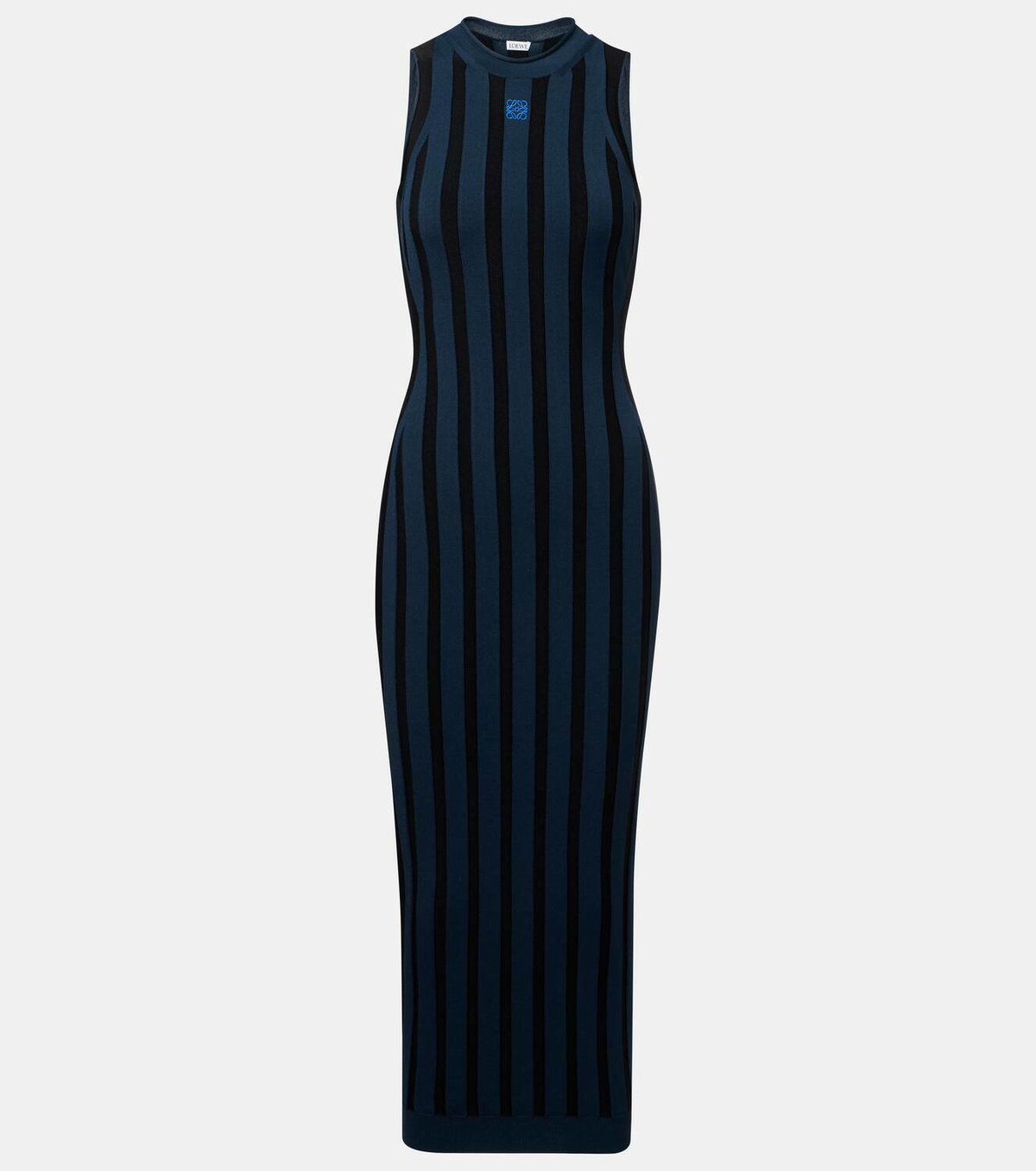 Loewe Anagram striped maxi dress