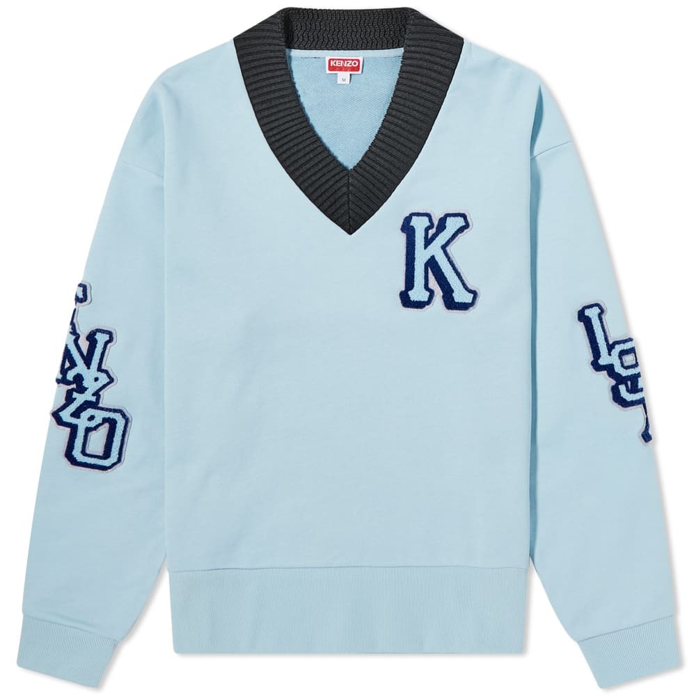 Kenzo Women s Graphic Crew Sweat in Sky Blue Kenzo