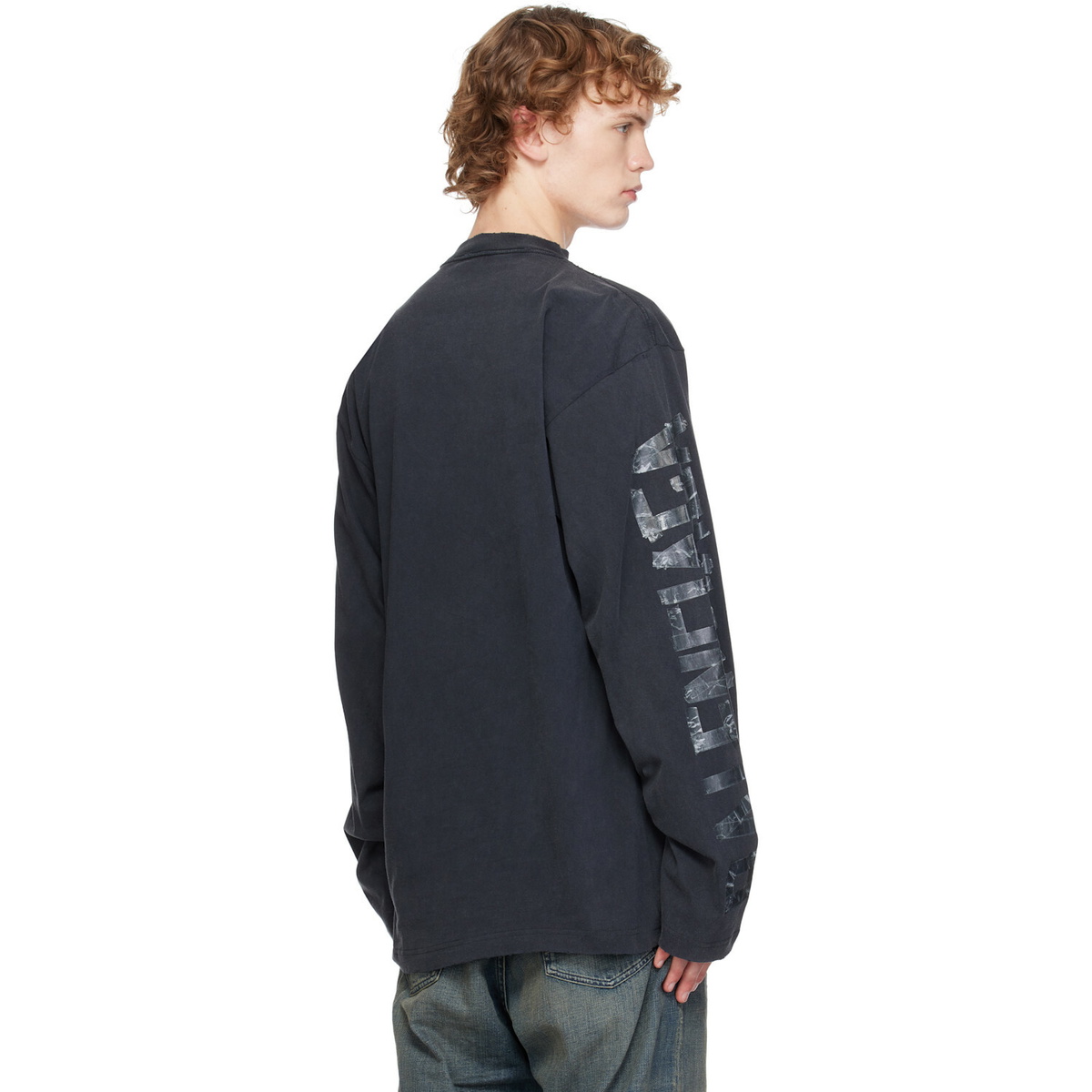 Balenciaga Black Faded Washed Loop T-shirt
