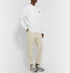 Acne Studios - Fate Appliquéd Fleece-Back Cotton-Jersey Sweatshirt - White