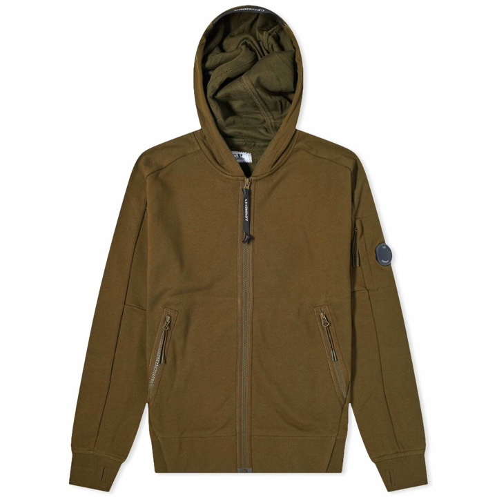 Photo: C.P. Company Men's Lens Zip Hoody in Ivy Green