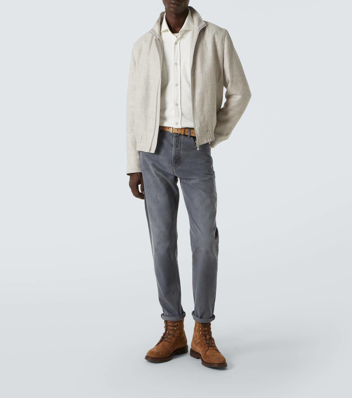 Brunello Cucinelli White Cotton Relaxed Fit Jeans main image 0