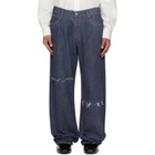 MM6 Maison Margiela Navy Wide-Leg jeans