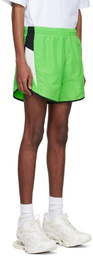 Balenciaga Green Nylon Shorts