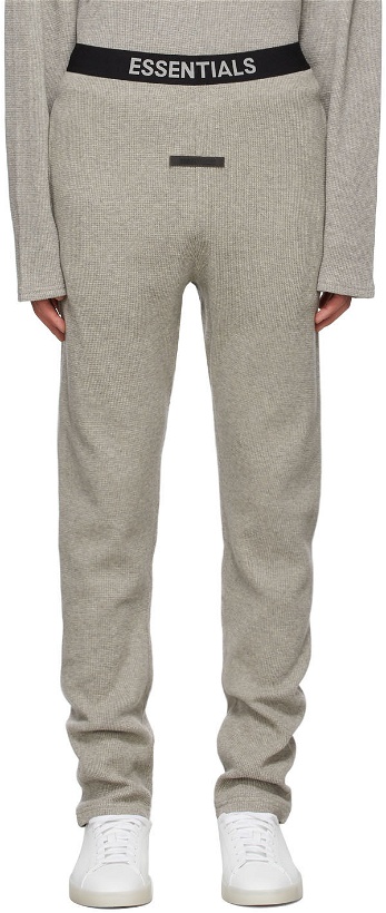 Photo: Essentials Grey Thermal Waffle Logo Lounge Pants