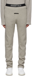 Essentials Grey Thermal Waffle Logo Lounge Pants