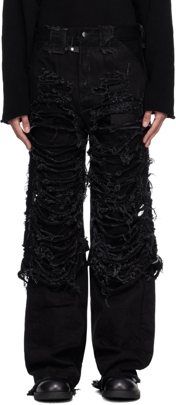 Photo: Swampgod Black Destroyed Fisolo Jeans