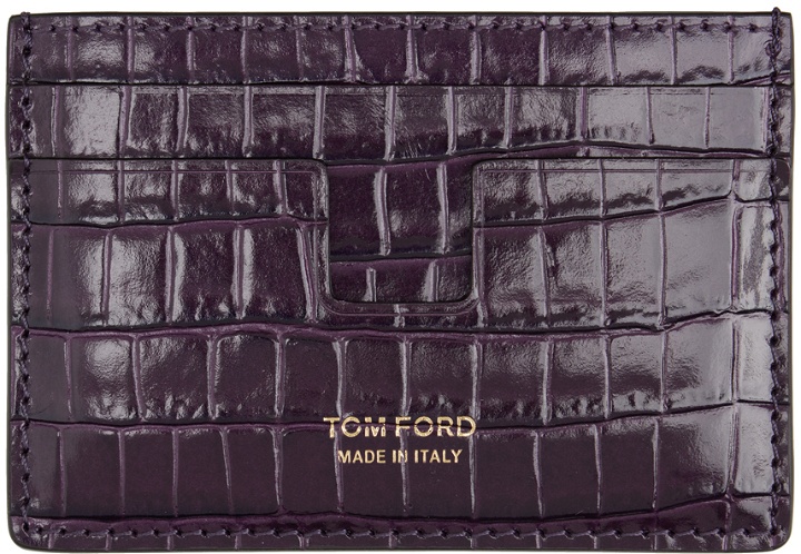 Photo: TOM FORD Purple Croc Classic Card Holder
