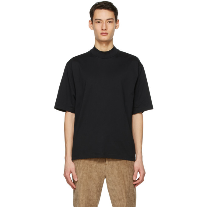 Photo: Acne Studios Black Mock Neck T-Shirt