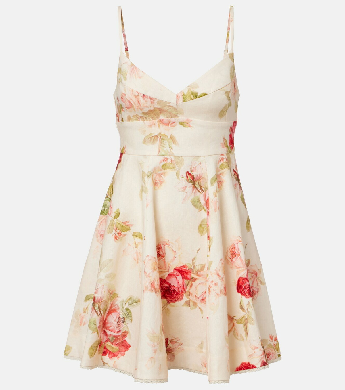 Zimmermann Lucky Picnic floral linen minidress